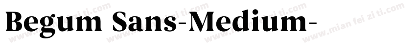 Begum Sans-Medium字体转换
